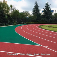 Surface de piste synthétique poreuse pour installations sportives municipales, approuvée par l'IAAF, livraison directe d'usine pour le marché américain.