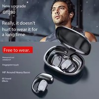 Headphone GT280 HIFI Open Ear Murah Berkualitas, Earbuds True Wireless BT5.3 dengan Earhook untuk Olahraga dan Workout, Earphone OWS