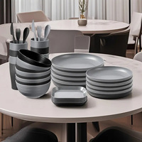 Ensemble de bols en plastique PP peints à la main, résistants aux micro-ondes, incassables, design moderne et minimaliste, pour la maison, les étudiants et les fêtes, 4/8 pièces