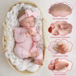 Offre Spéciale 45cm dormir nouveau-né <span class=keywords><strong>Reborn</strong></span> <span class=keywords><strong>bébé</strong></span> poupées <span class=keywords><strong>Silicone</strong></span> vinyle mignon doux Bebs <span class=keywords><strong>bébé</strong></span> Bebe <span class=keywords><strong>Reborn</strong></span> poupées pour filles cadeaux - Product Image 2