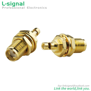 RF Coax SMA Female Bulkhead Mount Solder Connector for <strong>IPX</strong> 1.13mm Cable - Product Image 2