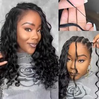 Extensions de cheveux humains pré-divisées sans nœuds, style Body Wave Boho Braids, avec plumes et crochets, pour un effet miracle