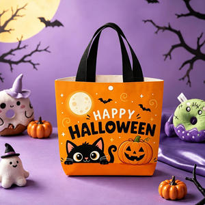 Bolsa <span class=keywords><strong>de</strong></span> Lona <span class=keywords><strong>de</strong></span> Boutique con Diseño <span class=keywords><strong>de</strong></span> Dibujos Animados para Guardar Dulces <span class=keywords><strong>de</strong></span> Halloween, Bolsa Reutilizable para Recoger Dulces, Bolsas <span class=keywords><strong>de</strong></span> Halloween para Regalo Navideño para Niños - Product Image 5