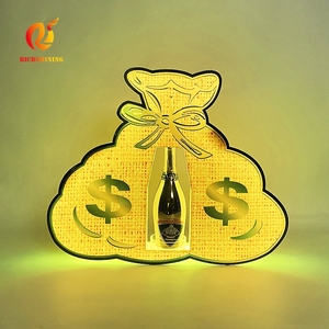 Expositor de Botellas de Champán con LED <span class=keywords><strong>y</strong></span> Bolsa de Dinero Acrílica Personalizada Richshining, para Servicio VIP en Bares de Hombres Ricos - Product Image 3