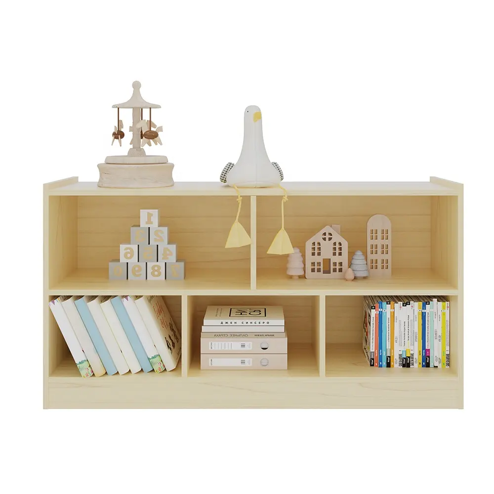 Wholesale kindergarten preschool child room book toy storage organizer furniture wooden montessori cube kid cabinet