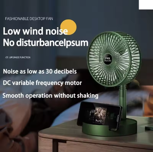 Portable Mini Usb Rechargeable Folding Telescopic Table & Floor Fan Quiet Cooling for Home <b>Office</b> Dorm Outdoor Camping Ylt-tf04 - Product Image 5