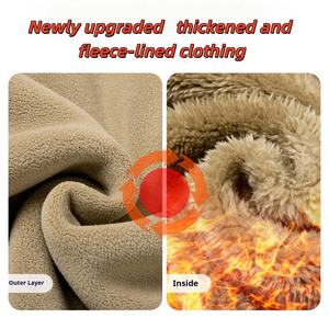 Veste en polaire 100% polyester pour homme sur mesure, col montant, coupe-vent, respirante, écologique, épaisse, broderie sur le devant - Product Image 2