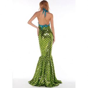 Costume de Soirée Scintillant de Prince Sirène Adulte Sexy pour Spectacles et Jeux de Rôle, Robe de Soirée Enveloppante à Poitrine Dévoilée - Product Image 4