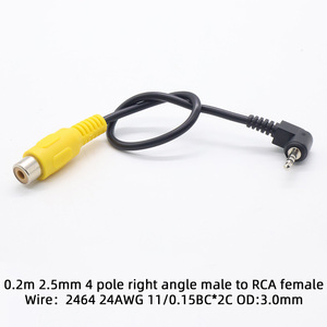 In Stock Silver PVC Housing 3.5mm Stereo Male to 2RCA Male Bare Copper Conductor Audio <strong>RCA</strong> <strong>Cable</strong> for DVD Player and Speaker - Product Image 6