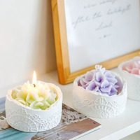 Ensemble de bougies parfumées florales modernes faites à la main, cadeau pour femmes et décoration d'intérieur
