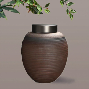 Modern Ceramic Pet <b>Urn</b> Teardrop Shape Airtight Dog Ashes Keepsake - Product Image 2