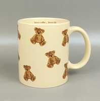 Couleur beige à la mode 330ml 11oz ours tasse à café en céramique pour cadeau d'anniversaire