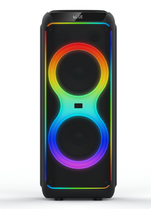 Haut-parleur portable d'extérieur 8-en-1 avec éclairage d'ambiance RVB dégradé arc-en-ciel, double amplificateur et son surround puissant <span class=keywords><strong>pour</strong></span> basses profondes - Product Image 2