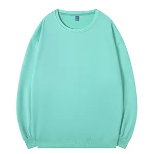 suppliers no drawstring plain blank hoodies men solid color mint green pullover crewneck sweatshirts without string