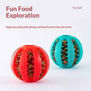 Pelota Dispensadora de Comida para Perros, Juguete Masticable Duradero para la Dentición, Rompecabezas Antiaburrimiento, Limpieza Dental y Escondite de Alimentos - Product Image 2