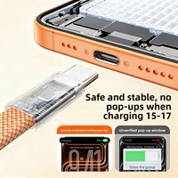 Câble de charge rapide double Type-C 60W avec matériau tressé compatible PD pour les anciens appareils Android