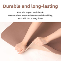 Tapis de yoga en caoutchouc naturel écologique à haute résilience personnalisé, imprimé, épais, TPE, imperméable, antidérapant, tapis de fitness, forme ovale
