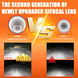 Nuevo Modelo F90 Mini Lente 170W 6000K Tubos Dobles de Cobre Canbus IP68 H4 3570 5050 Chip Faro LED para Coche y Motocicleta - Product Image 4