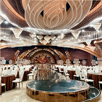 Lustre LED anti-éblouissement en fer forgé sur mesure OEM/ODM, directement de l'usine, pour hall d'accueil, salle de banquet et événements