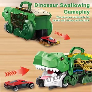 OEM ODM Tyrannosaurus Rex Transform camión Retrofit para recibir 6 contenedores <span class=keywords><strong>de</strong></span> coche <span class=keywords><strong>de</strong></span> <span class=keywords><strong>metal</strong></span> dinosaurio modelo <span class=keywords><strong>de</strong></span> camión <span class=keywords><strong>de</strong></span> transporte <span class=keywords><strong>de</strong></span> <span class=keywords><strong>Juguetes</strong></span> - Product Image 3