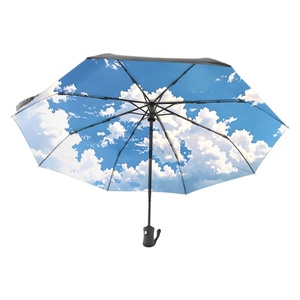 Automatic 3 Fold <b>Umbrella</b> Full Print Fashion High Quality Wholesale Easy Carry OEM ODM <b>Windproof</b> Travel Sun Protection - Product Image 4