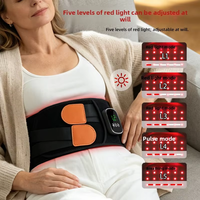 Ceinture chauffante vibrante infrarouge 660nm 850nm avec 102 LED à triple puce, sans fil, pour thérapie par lumière rouge