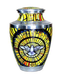 Urna Moderna con Estampado Colorido para Cenizas Humanas, Urna Conmemorativa Única con Estampado Tie Dye para Hombres y Mujeres, Urna Arcoíris - Product Image 1