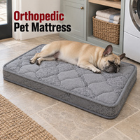 Matelas orthopédique pour chien en marque privée avec option noyau en fibre de coco et options d'étiquetage et d'emballage personnalisés