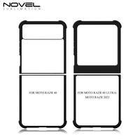 Novelcases Diy Blanks 2d TPU Foldable Shell Cover Sublimation Protector Shockproof Waterproof Black Cases for Motorola Moto Razr