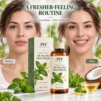 Bain de bouche à l'huile de menthe fraîche 237 ml pour soins bucco-dentaires quotidiens et une sensation de bouche propre et rafraîchie en bouteille ambrée Marque privée