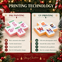Tuiles de Mahjong Américaines de Noël, Design Personnalisé, Arbre de Neige Bourgogne, Ensemble de Mahjong Multi-couches pour 4 Joueurs pour Noël
