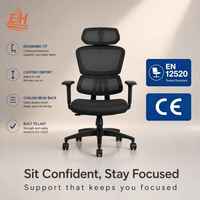 Chaise de bureau la plus vendue, siège moulé en mousse, accoudoirs 3D réglables, base en nylon noir, chaise de bureau ergonomique pour poste de travail à distance