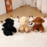 Peluches Vache des Highlands Réalistes Multicolores – Animaux Sauvages en Peluche Prêts à l'Expédition – Poupées Douces et Adorables – Cadeau Idéal
