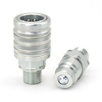 Accouplement rapide de type push-pull en acier à haute teneur en carbone, norme ISO7241-A, 1/4 pouce, certifié
