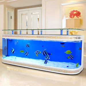 Meuble TV en verre durable Big Bend, support d'<span class=keywords><strong>aquarium</strong></span> pour salon avec compatibilité 220V - Product Image 4