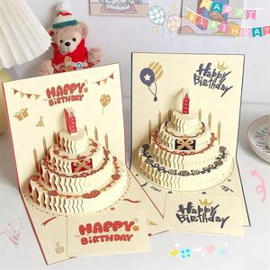 Tarjeta <span class=keywords><strong>de</strong></span> <span class=keywords><strong>Feliz</strong></span> <span class=keywords><strong>Cumpleaños</strong></span> Fuegos Artificiales 3D Pop up Cake Calentamiento Luz LED y Música Postales Regalo Tarjeta <span class=keywords><strong>de</strong></span> Felicitación - Product Image 1