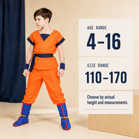 Costume de cosplay personnalisé Anime Goku Dragon TV & Film pour Halloween, tenue de scène complète du Roi Singe pour enfants garçons