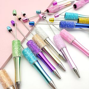 L B7031 regali personalizzati UV placcatura luccicante vetro zucchero gradiente aggiungere perline penna perline scintillante penna Beadable decorata <span class=keywords><strong>a</strong></span> <span class=keywords><strong>mano</strong></span> - Product Image 1