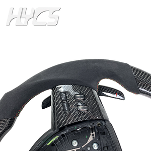 Volante Personalizado de Cuero y Fibra de Carbono para Mejorar el Interior del Automóvil, para <span class=keywords><strong>Jaguar</strong></span> E-PACE XE XEL XFL XJ F-TYPE XF F-PACE - Product Image 3