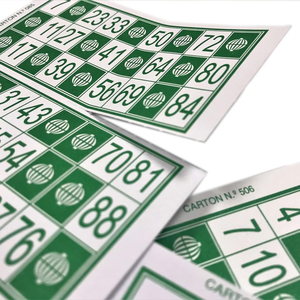 Jeu de cartes de <span class=keywords><strong>bingo</strong></span> personnalisé Hi-Q et accessoires pour la fabrication traditionnelle de cartes de <span class=keywords><strong>bingo</strong></span>, cartes de <span class=keywords><strong>bingo</strong></span> en une seule pièce - Product Image 2