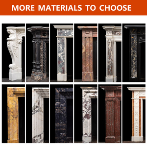 Cornice per Camino da Interno di Alta Qualità in Marmo Francese Scolpito a Mano Materiale Lapideo per Soggiorno Hotel e Appartamento - Product Image 4