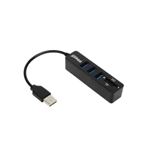 5 in 1 USB 2.0 3-Port-USB-Hub-Datenübertragung SD TF-Kartenleser-Kombination für Mac PC