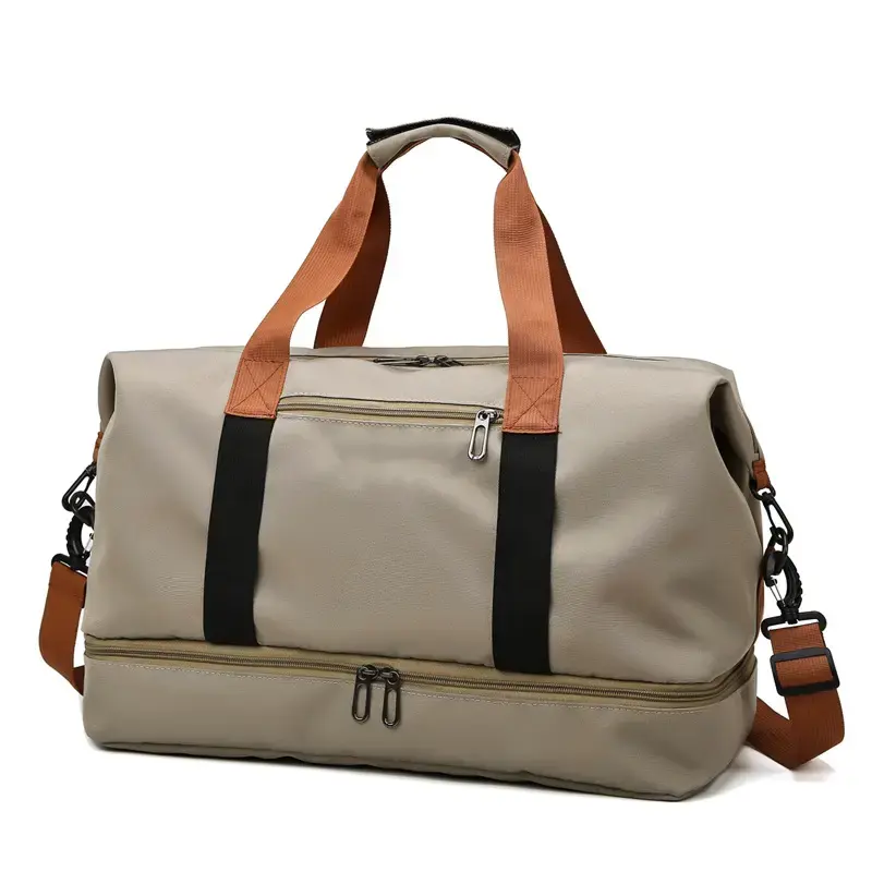 Grande Capacidade Viagem Duffel Bag Outdoor Bagagem Sports Weekender Overnight Bag com Compartimento Sapatos