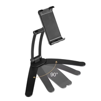 Support de tablette 2 en 1 pliable, support de téléphone en aluminium réglable à rotation 360°
