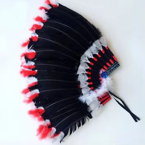 <span class=keywords><strong>De</strong></span> alta calidad <span class=keywords><strong>de</strong></span> <span class=keywords><strong>Carnaval</strong></span> tocado <span class=keywords><strong>de</strong></span> <span class=keywords><strong>plumas</strong></span> indio <span class=keywords><strong>con</strong></span> <span class=keywords><strong>plumas</strong></span> <span class=keywords><strong>de</strong></span> pavo - Product Image 4