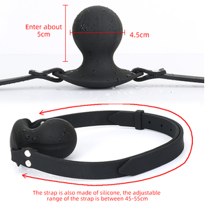 Jouet sexuel BDSM en Silicone souple, dilatateur profond de la gorge, bouchon buccal, <span class=keywords><strong>boule</strong></span> Gag pour jeux pour adultes, prix de gros - Product Image 3