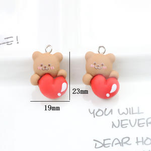 Colgante pequeño de resina creativa flor gruesa oso nube arcoíris piruleta hecho a mano DIY accesorio de joyería para Navidad - Product Image 6