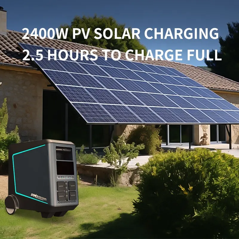 SENCI 5500W 5376Wh almacenamiento de energía solar baterías LiFePO4 5500W estación de energía eléctrica Black up Power con coche eléctrico