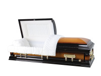 Ataúd de Lujo para Entierro, Servicios Funerarios para Adultos, Madera de Álamo Blanca Hecha a Mano, Forro Suave, Asas Cromadas, Ataúdes Conmemorativos Premium