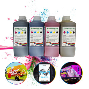 Pièces de machines d'impression Encre éco-solvant CMYK pour imprimantes XP600/DX5/DX7 Matériel d'impression flexible 100% sûr Utilisation en extérieur - Product Image 2